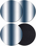 Ombre Dark Blue Coasters Set of 4, Modern Minimalist Geometric Gradient Color by PIEPLE