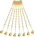 Boao 8 Pcs 10 Inch Long Bar Spoon Cocktail Spoon Stirring Mixing Stainless by Boao