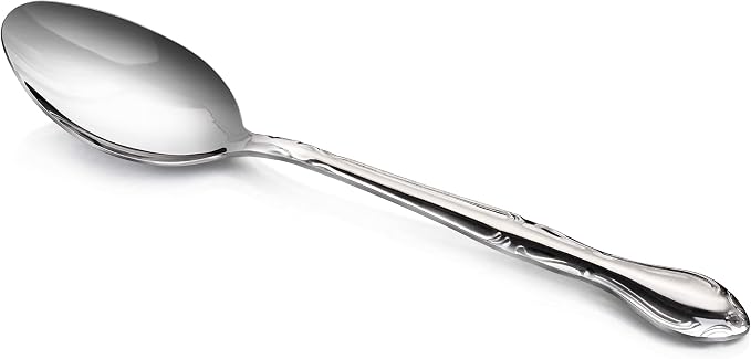 New Star Foodservice Rose Pattern 18/0 Stainless Steel Dinner/Dessert Spoon - Image 2