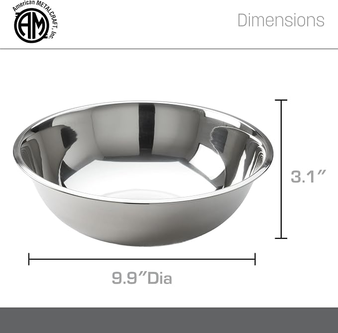 American METALCRAFT, Inc. 3 qt Stainless Steel Mixing Bowl - Image 4