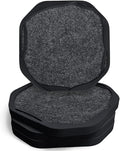 UMIRRO Absorbent Felt & Silicone Drink Coasters Set of 4, by Umirro