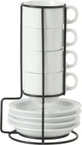 Gibson Home Gracious Dining 3-Ounce Espresso Cups Set of 4, Small Stackable by GibsonHomewares
