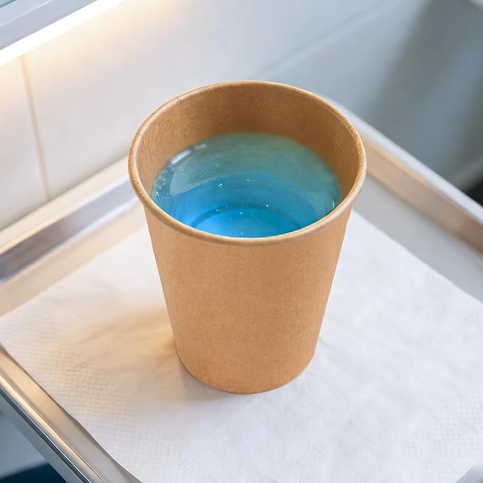600 Pack 5 oz Kraft Paper Cups, Small Disposable Bathroom Cups, Mini Mouthwash Cups, Hot/Cold Drinking Cups for Bathroom, Parties, Picnics and Travel