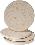 Thirstystone Victorian Lace 4 Pack Embossed Stone Coaster Set Manufactured in by StoneCoastersbyCoasterStone