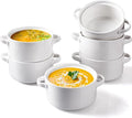 DELLING Soup Bowls with Handles Set of 6, 24 Oz Ceramic French Onion Soup by Delling-HappyFoodieCreator