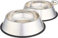 Amazon Basics Stainless Steel Non-Skid Dog Water And Food Bowls, Dishwasher Safe by AmazonBasics