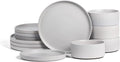 Stone Lain Haven Stoneware 12-Piece Dinnerware Set, Elegant Dish Set, Includes by Unknown