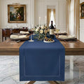 Signature Linen™ by D'Moksha Navy Blue Table Runner 90 Inches Long, 100% Pure by DMokshaHomes