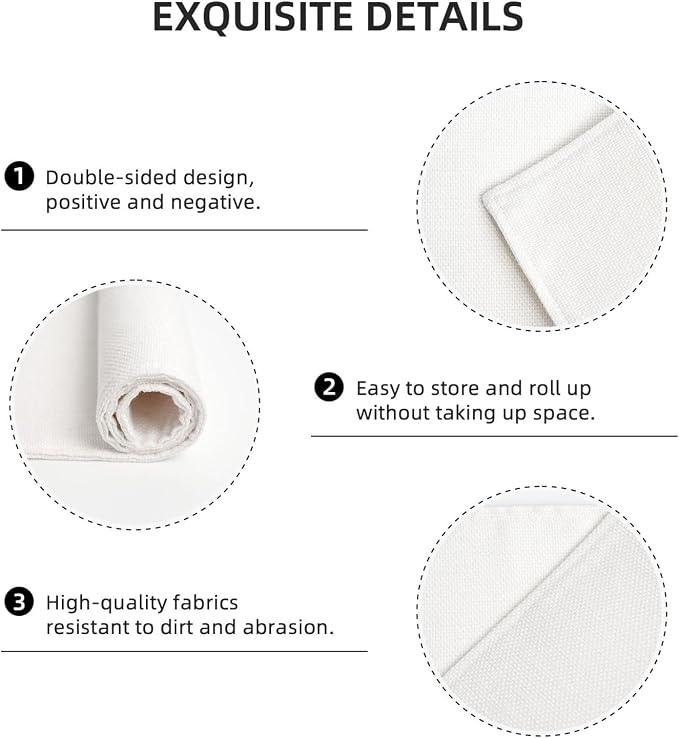 Fiokroo Black with White Marble Placemats Set of 6 Table Mats Table Tableware - Image 4