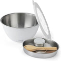 S'well Stainless Steel Salad Bowl Kit XL 184oz, Angel Food, Includes 5oz by Swell
