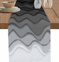 Grey Ocean Table Runners 72 Inches Long, Cotton Linen Fabric Table Runner by Edwiinsa