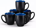 GBhome 16 oz Coffee Mugs Set of 6, Ceramic Coffee Cups- Blue by GBhome