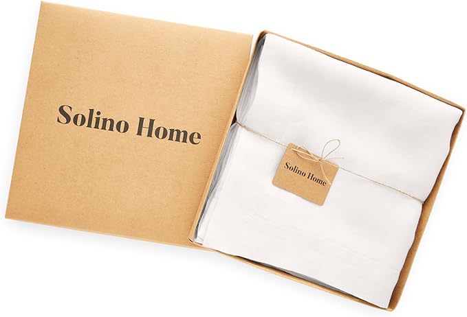 Solino Home White Linen Tablecloth 70 x 90 Inch - 100% Pure Linen Table Cloth for Rectangle Tables - Sonoma, Machine Washable Tablecloth for Winter, Valentines, Spring, Easter