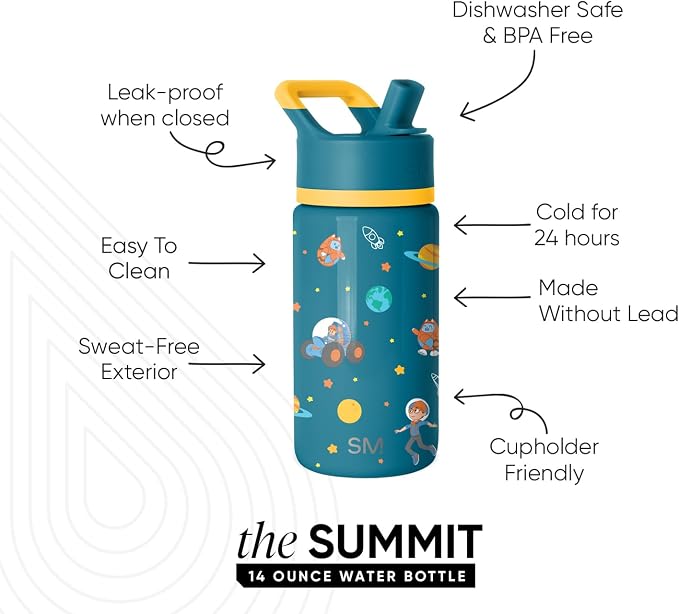Simple Modern Blippi Kids Water Bottle & Toddler Cup | 14oz | Insulated - Image 2