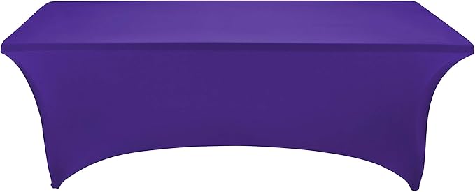 LZY Spandex Fitted Stretch Table Cover for 6 ft or 4ft or 8ft Folding Table, Rectangular Cocktail Tablecloth, Perfect for Party or Banquet