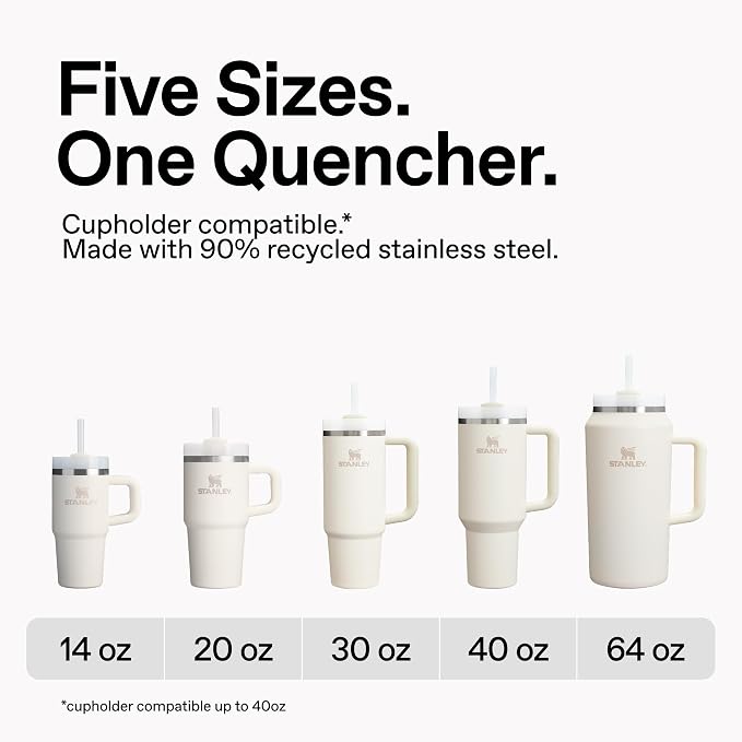 STANLEY Quencher H2.0 Flow State Tumbler, 30 oz, Chili Red Fireworks | Handle - Image 5