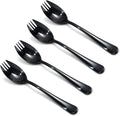 Alata Black Mirror Sporks 4-Pack Set Stainless Steel Sporks, 7.4 Inches Long by Alata