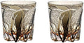 Hand-Cut Crystal Whiskey Glass, 320ml Edo Style, Ideal for Cocktails, Vodka, and Beer - Unique Drinking Glasses (Style 1,Set of 2)