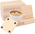 40 PCS 4 Inch Square Wood Coasters, 4 x 4 Inch Wooden Coasters by Geytetqi