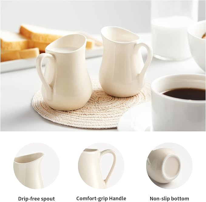 Gurygo 4 Ounce Ceramic Creamer Pitcher - Image 4