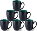 GBhome 16 oz Coffee Mugs Set of 6, Ceramic Coffee Cups- Green by GBhome