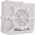 THDC Nautical Napkin Holder, Lunch, Dinner, Nautical Collection Napkin Holder, Made of Metal (Wheel Distressed Pink)