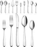 LIANYU 25-Piece Heavy Duty Silverware Set by LIANYU
