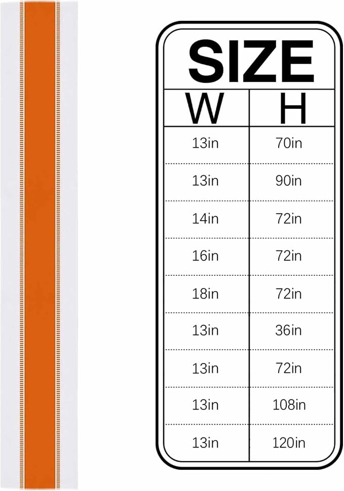 Orange Stripes Table Runners, Farmhouse Table Runner Dresser Scarves 70 inches - Image 6