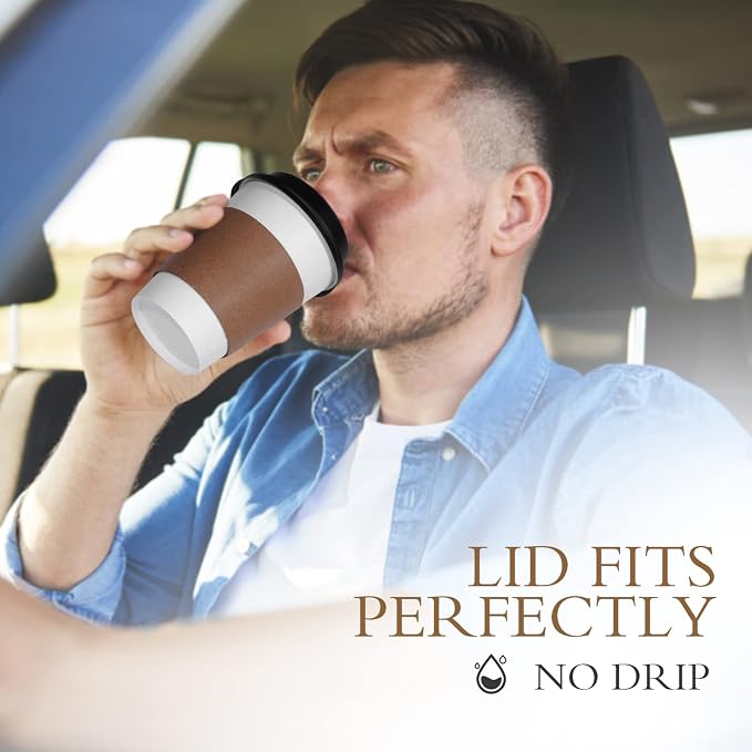 Ginkgo 100 Pack 12 oz Thickened Coffee Cups - Image 4