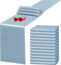 12 Pack Dusty Blue Satin Table Runner 12 x 108 Inch Long Premium Table Runners by YMHPRIDE
