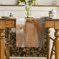 Artoid Mode Brown Abstract Modern Art Table Runner, Seasonal Farmhouse Style by ArtoidMode
