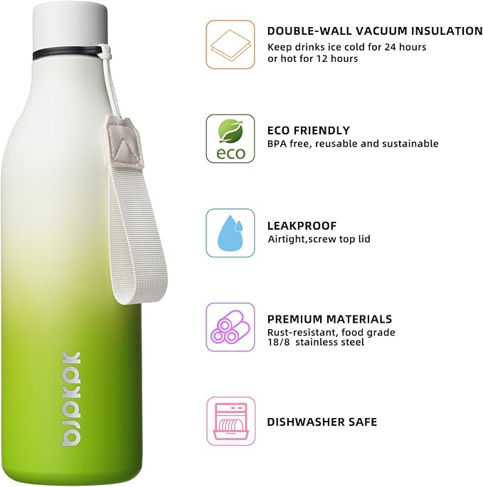 BJPKPK 25oz Insulated Water Bottle, Stainless Steel Bottle - Image 2