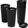 Greentainer 4 Pack Plastic Travel Coffee Mug Set, 20 oz Spill Proof Drinking by Greentainer