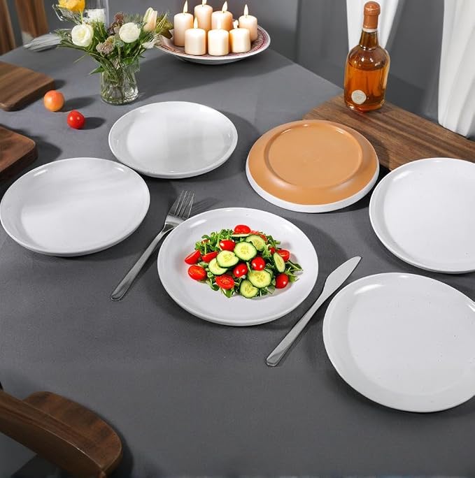 Webbylee Melamine Dessert Plates Set of 6-7.56" Serving Durable Dishes Perfect - Image 8