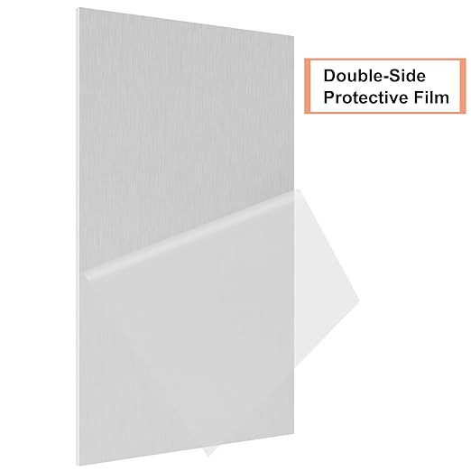 6061 T651 Aluminum Sheet Metal 10 x 17 x 1/4 (6MM) Inch Thick Flat Plain Aluminum Plate Covered with Protective Film, Heat Treatable Rectangle 6MM Aluminum Metal Plate for Industrial