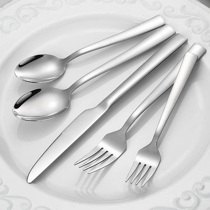 Silverware Set for 12, CXJY 60-Piece Stainless Steel Flatware Cutlery Set - Image 6
