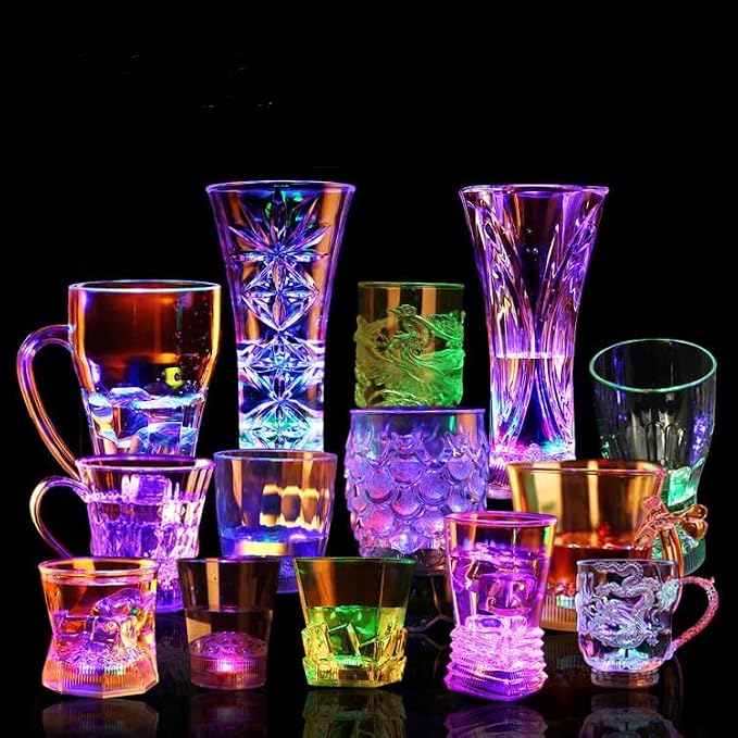 Flash Light Up Cups Glowing LED Beer Wine Whisky Liquor Crystal Glasses Tumbler - Image 2