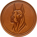 Dog Breed Leather Coasters – Premium Full Grain Table Protectors by Handmade