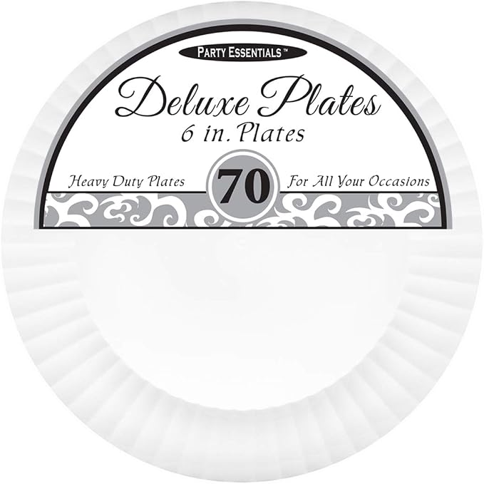 Party Essentials Deluxe Quality Hard Plastic Dinnerware Party Plates - Image 2