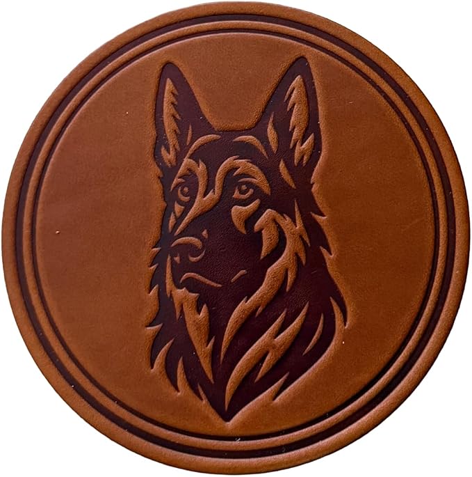 Dog Breed Leather Coasters – Premium Full Grain Table Protectors - Image 3