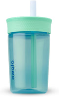 Owala Tumbler Kids Plastic Water Bottle 15 oz Blues | Spill-Resistant Lid | by Unknown