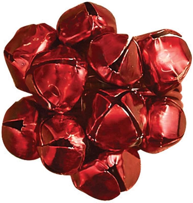 Park Designs Jingle Bell Red Cluster Napkin Ring Set of 4 | 3" x 2" Metal Napkin Holders | Festive Red Jingle Bells for Christmas & Holiday Table Decor | Reusable Dining Accessory for Cloth Napkins