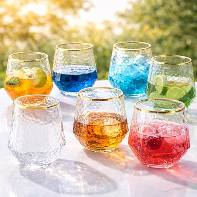 Oojami 48 Pack Plastic Champagne Flutes Stemless 9oz & 12oz Gold Rim Ribbed | - Image 4