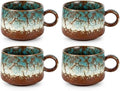 Japanese Tea Cups Set of 4pcs, 7oz Elegant Ceramic Matcha Cups by Unknown