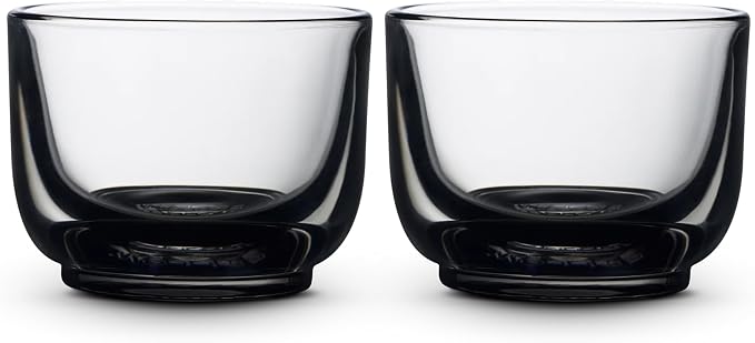 Fellow Pirch Cortado Cups 4.5 oz, Soda Lime Glass Smoke | Curved Interior by Unknown
