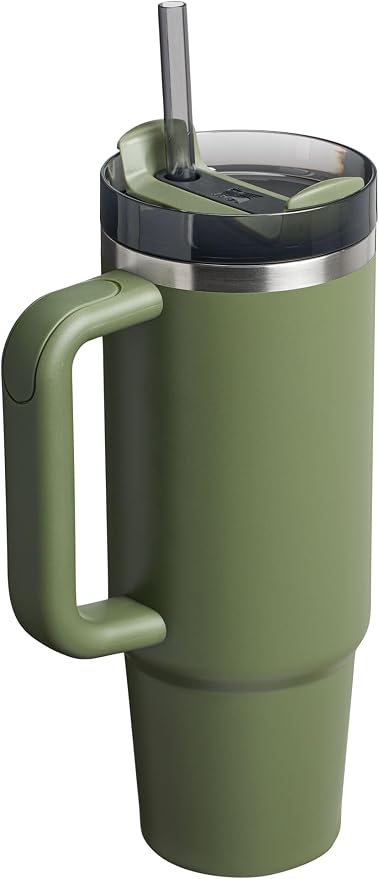 STANLEY Quencher H2.0 Flow State Tumbler, 30 oz, Dried Pine | Handle and Straw - Image 3