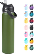 Fijinhom 24oz Insulated Stainless Steel Water Bottle, Wide Mouth Double Wall by Fijinhom