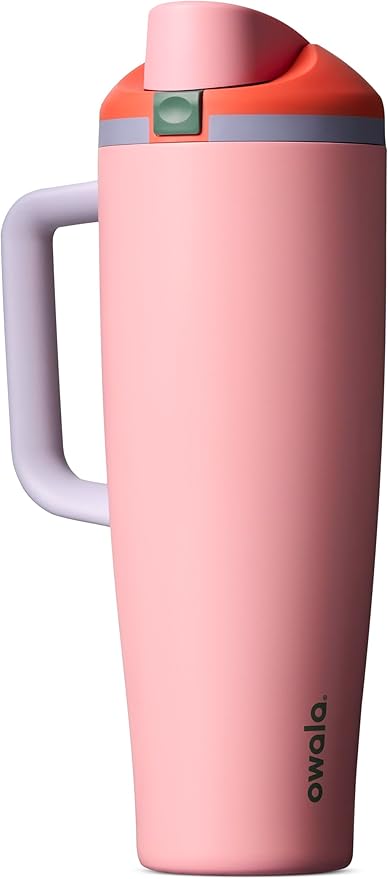 Owala FreeSip Tumbler Stainless Steel Water Bottle 40 oz Sugar High | by Unknown