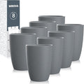 Wrova Wheat Straw Cups 8 PCS Good Alternative to Plastic Reusable Cups 12 oz by WROVA
