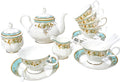 Bone China Tea Set, 21-Pieces Porcelain Tea Set by LEPOTOCLO